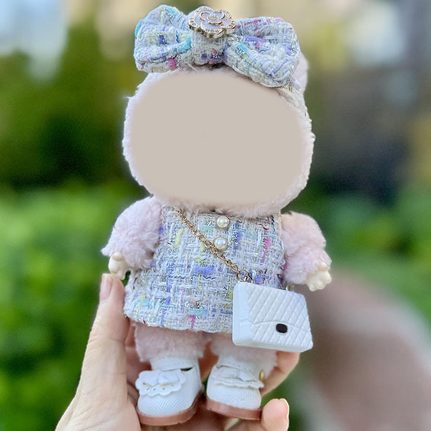 Clothes Suitable for 17cm Dolls Party Clothes Accessories(No Doll), Cute Bow Outfit Suitable for 6.69inch (17cm) Doll Soft Clothing Replacement