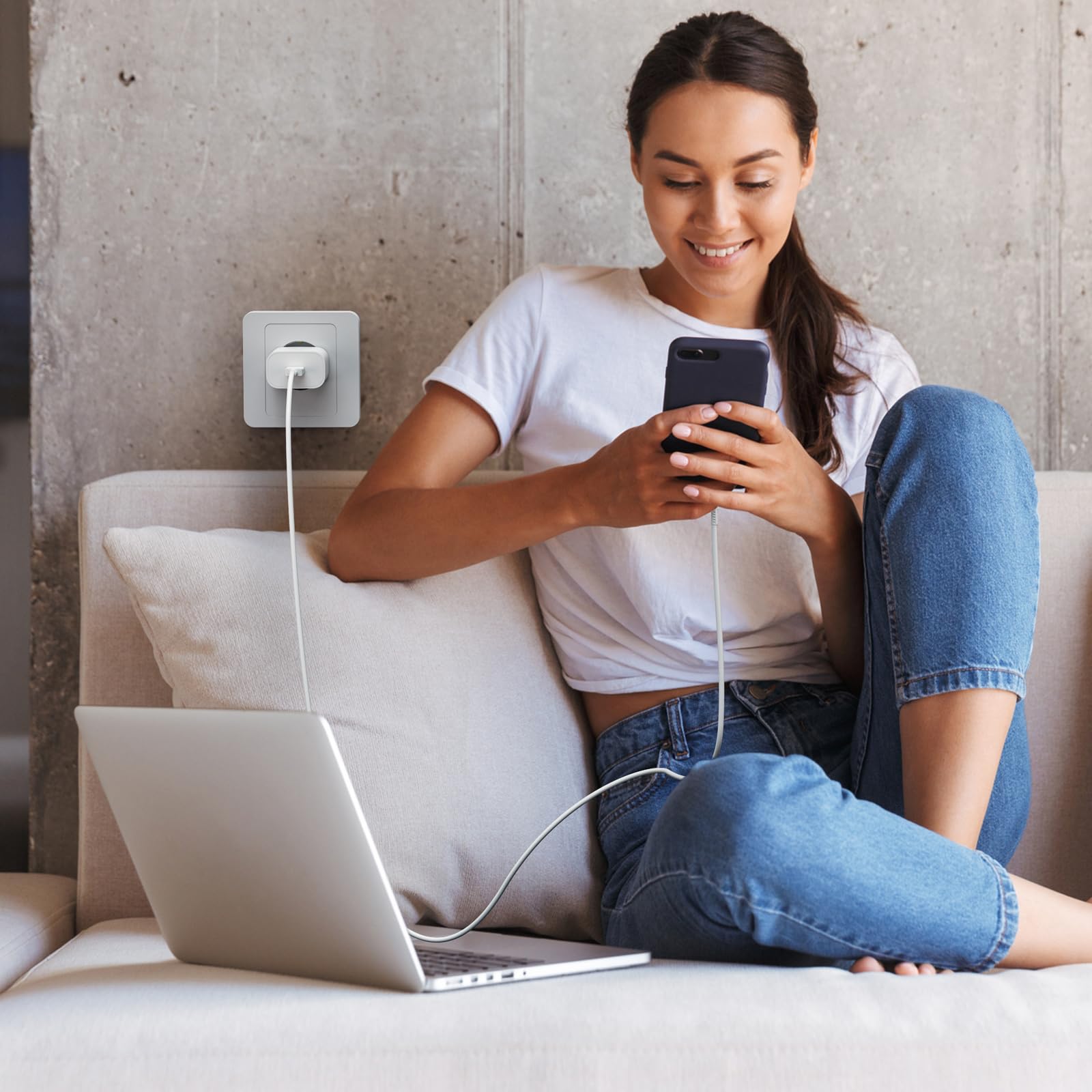 Samsung 25W Caricatore Rapido USB C con Cavo 2M per Galaxy A15/A14/A13/A25/A33/A34/A40/A53/A52/A54/A55/S25/S24/S23/S22 Ultra/S21/S20 FE/S10