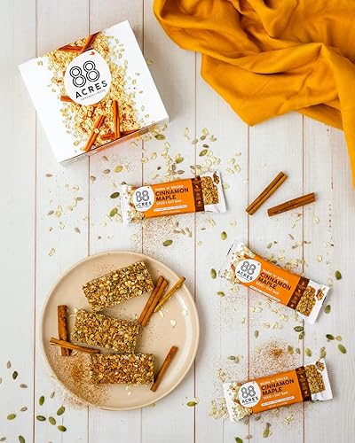 Miniatura 5 de 88 Acres Barras de granola  Sin gluten sin nueces de avena y semillas  Vegano y sin OMG  Paquete de 6 arce canela