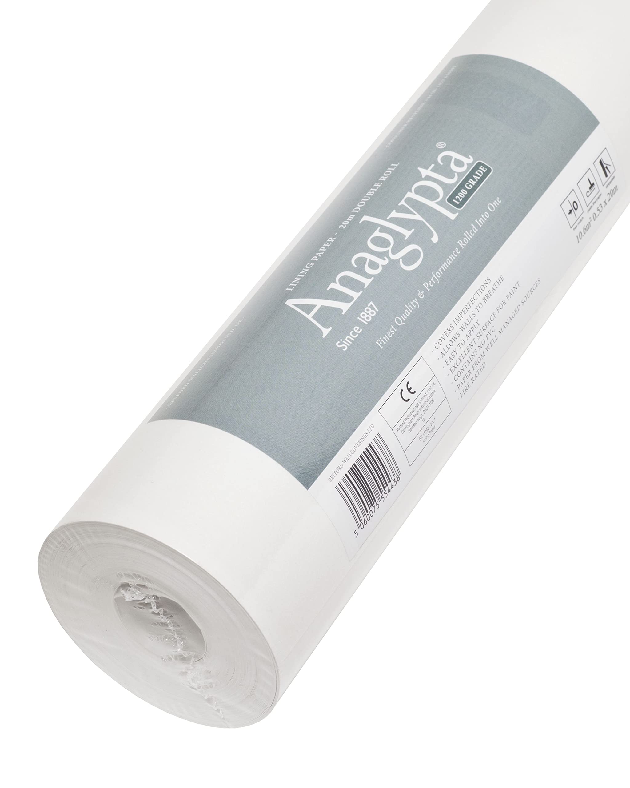 Anaglypta® Lining Paper - 10 to 40 Metre Rolls - Grade 800 to 2500 (1200 Grade Double (20m))
