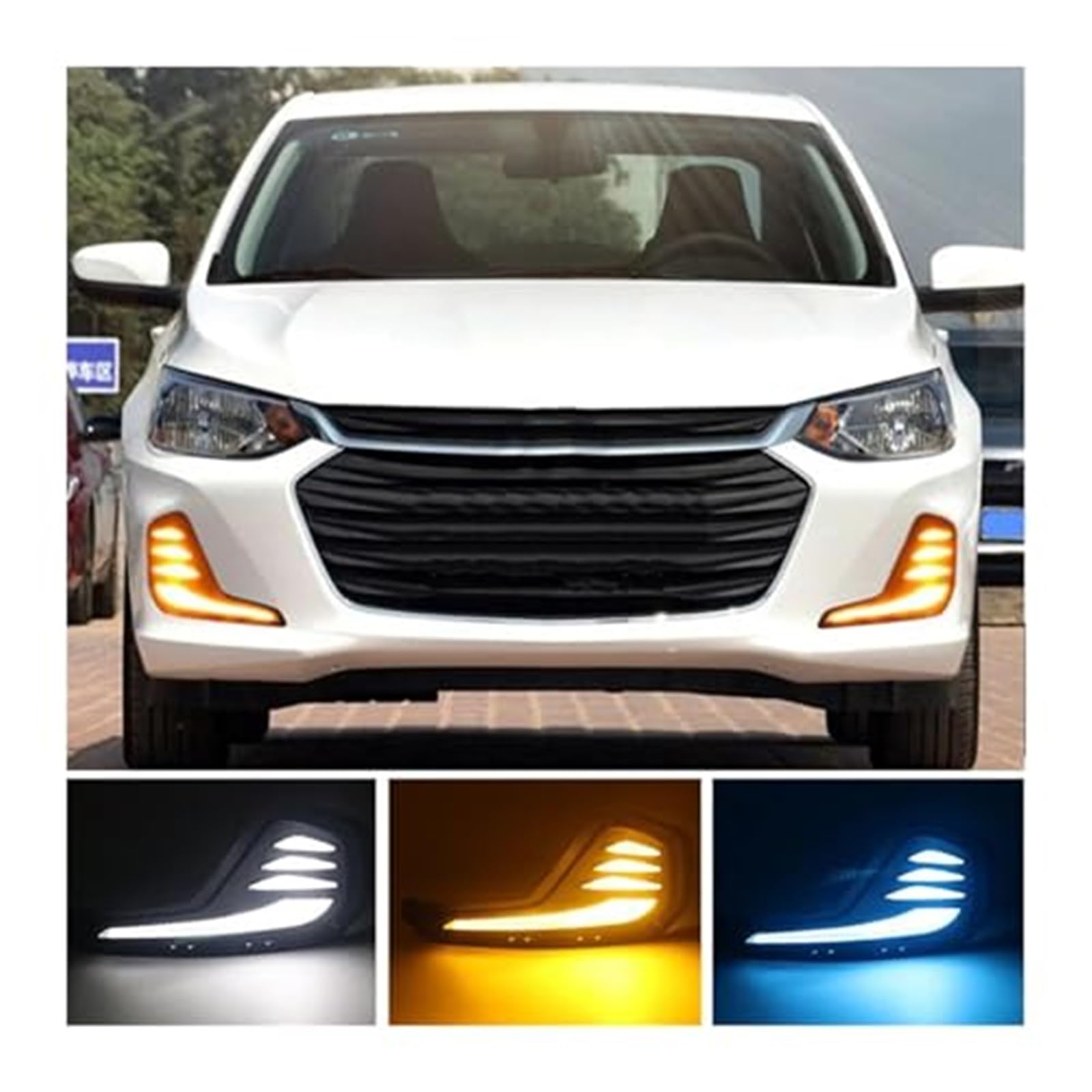 Dla chevroleta, dla Cavalier 2020 2021 2022 DRL Led światła samochodowe światła do jazdy dziennej włączony kierunkowskaz reflektor LED lampa przeciwmgielna osłona reflektora Światło kierunkows
