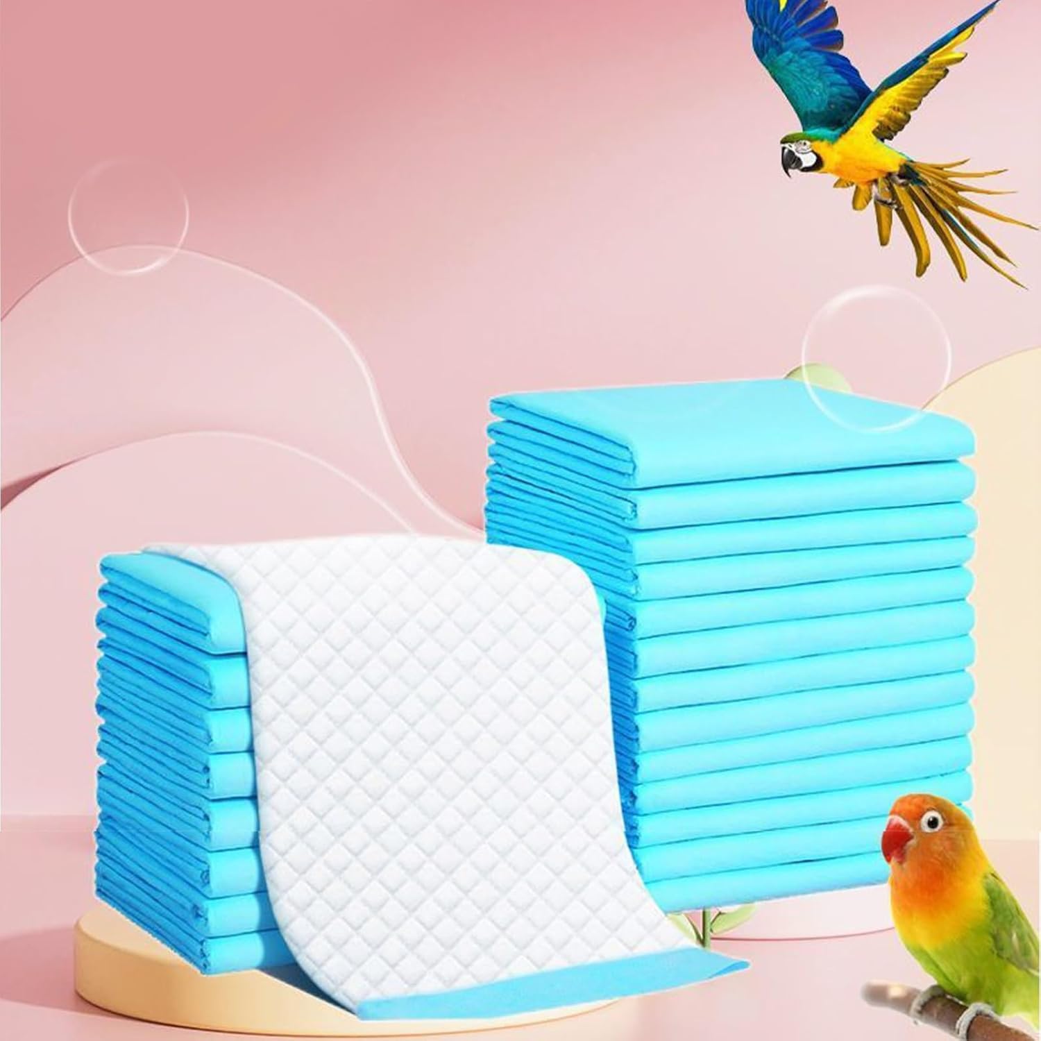 Disposable Pet Pee Pads 100 Count, Ultra Absorbent Waterproof Pet Training Pads, Leak-Proof Potty Pads for Dogs, Cats, Rabbits & Small Animals, Pet Supplies for Home, Travel & Crate Training (Medium)