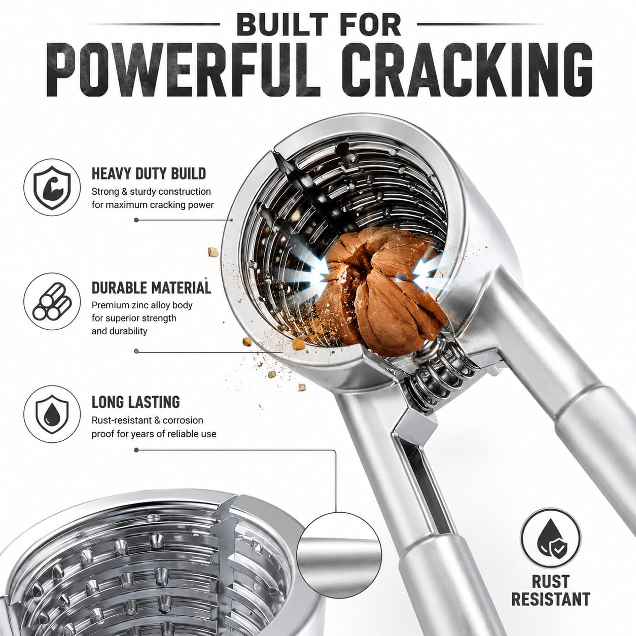 Heavy Duty Nutcracker - Walnut & Seafood Cracker -2