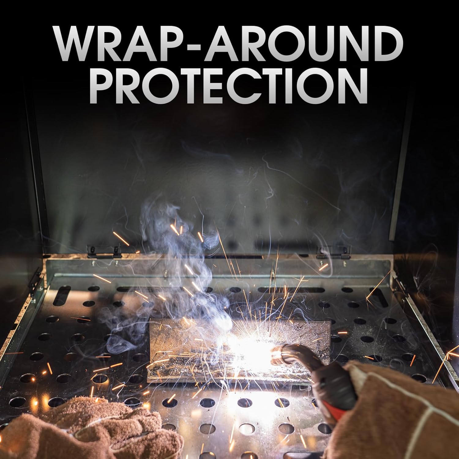 YESWELDER Portable Folding Welding Table, Heavy-Duty Carbon Steel Workbench with Handle & 3 Panels for TIG MIG ARC Welding