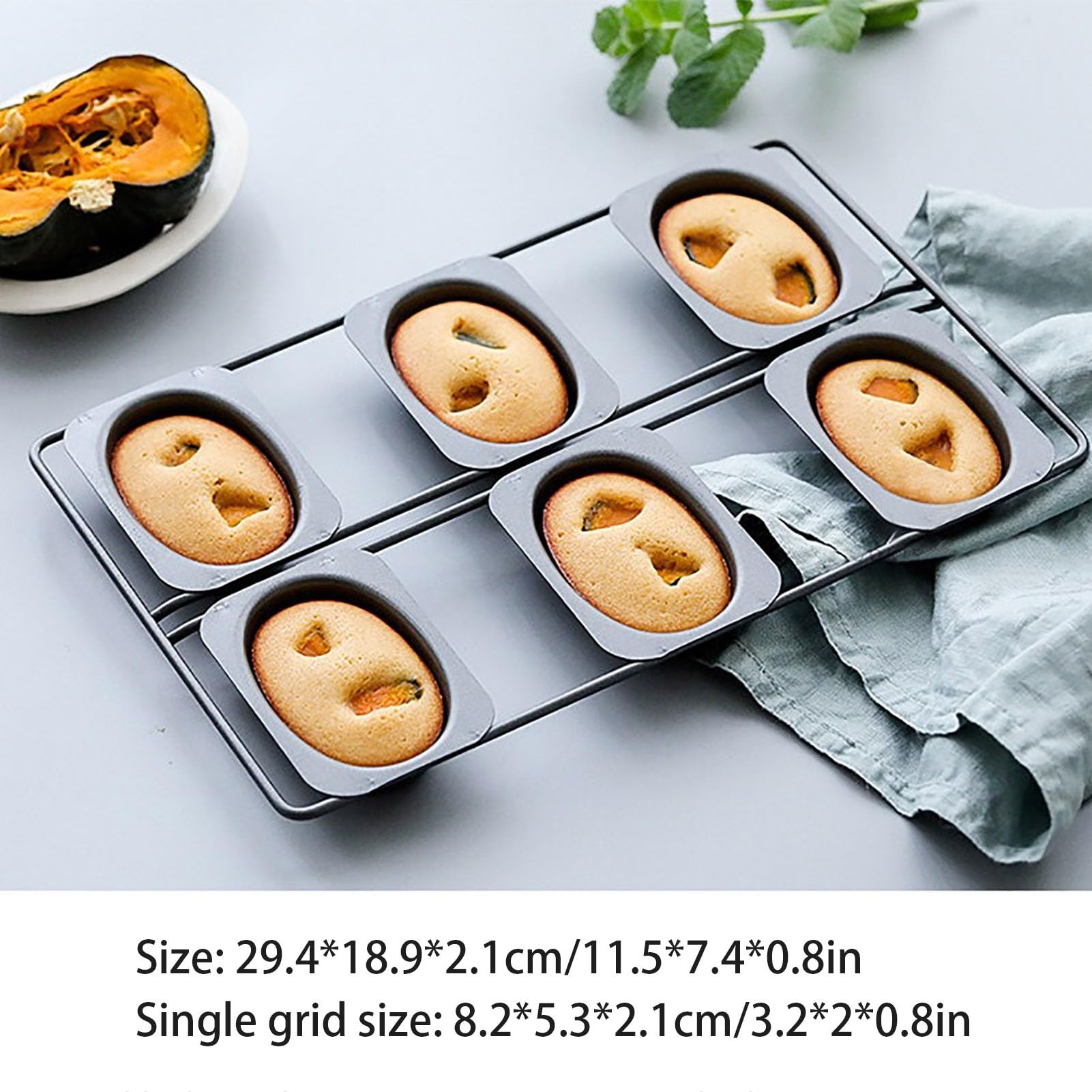 Teglia Per Brownie Con Divisor In Acciaio Al Carbonio Stampo Per Muffin Antiaderenti Multifunzionali Teglia Muffin Da Forno(B)