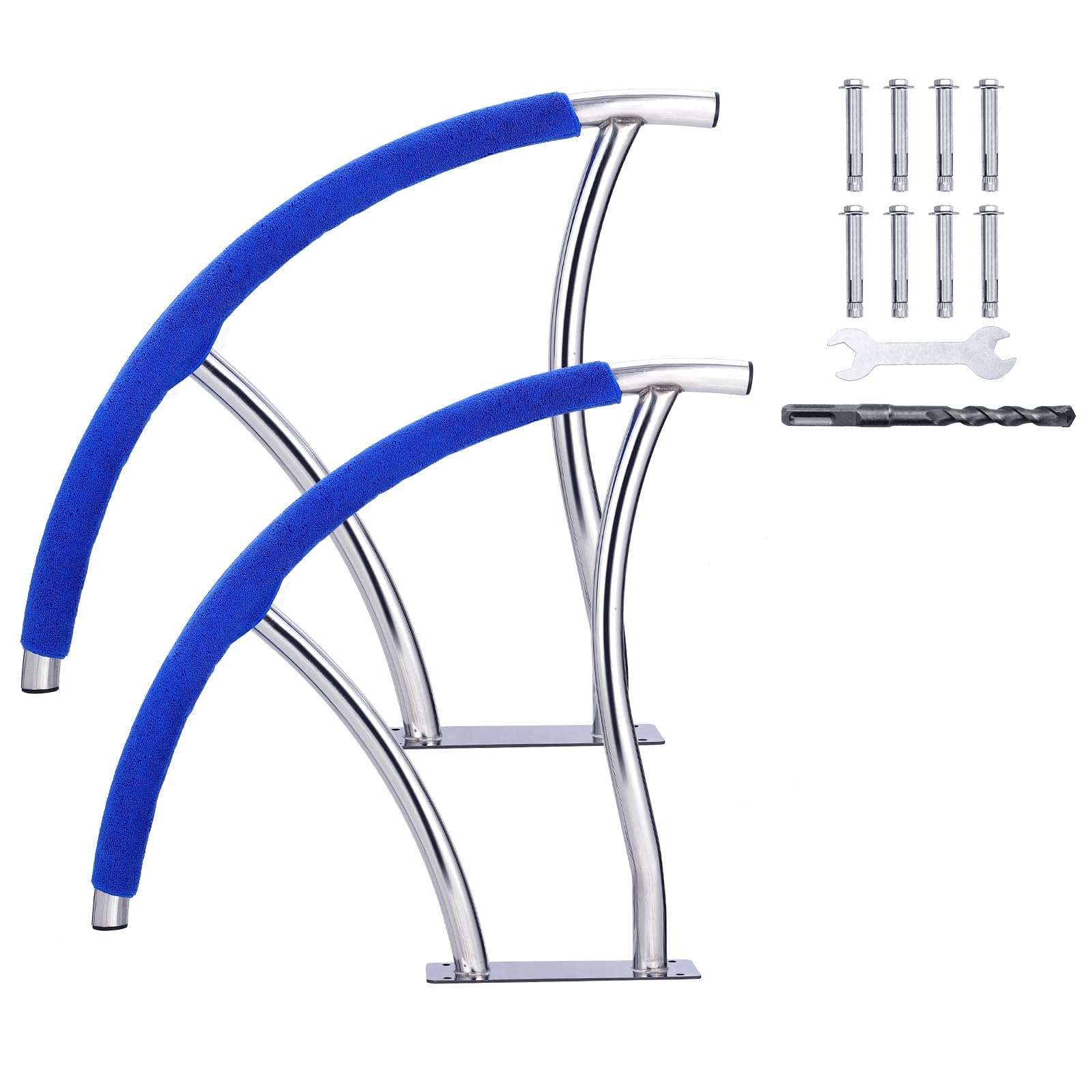 Koioplie 2 Pack Rustproof 304 Stainless Steel Pool Handrail
