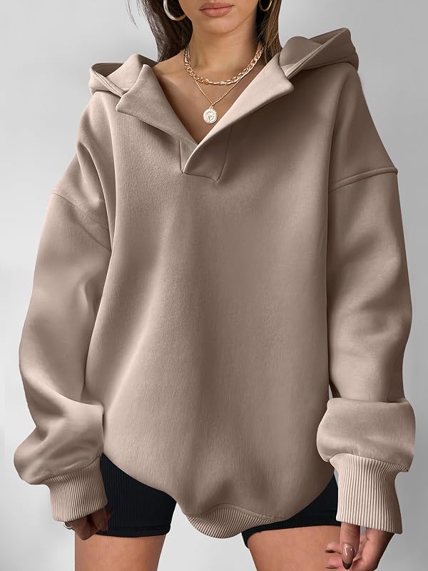 Hoodies for Women Oversized V Neck Sweatshirts image 3