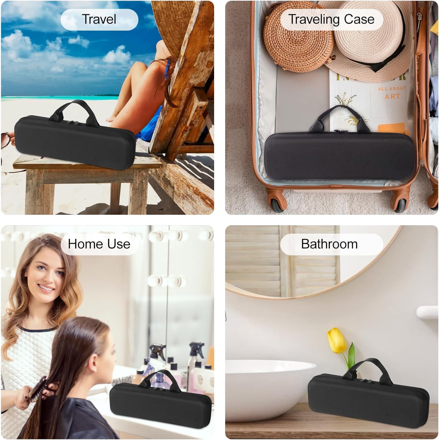Dyson custodia da viaggio portatile per airstrait Airstrait HT01, compatibile con Dyson, Nero