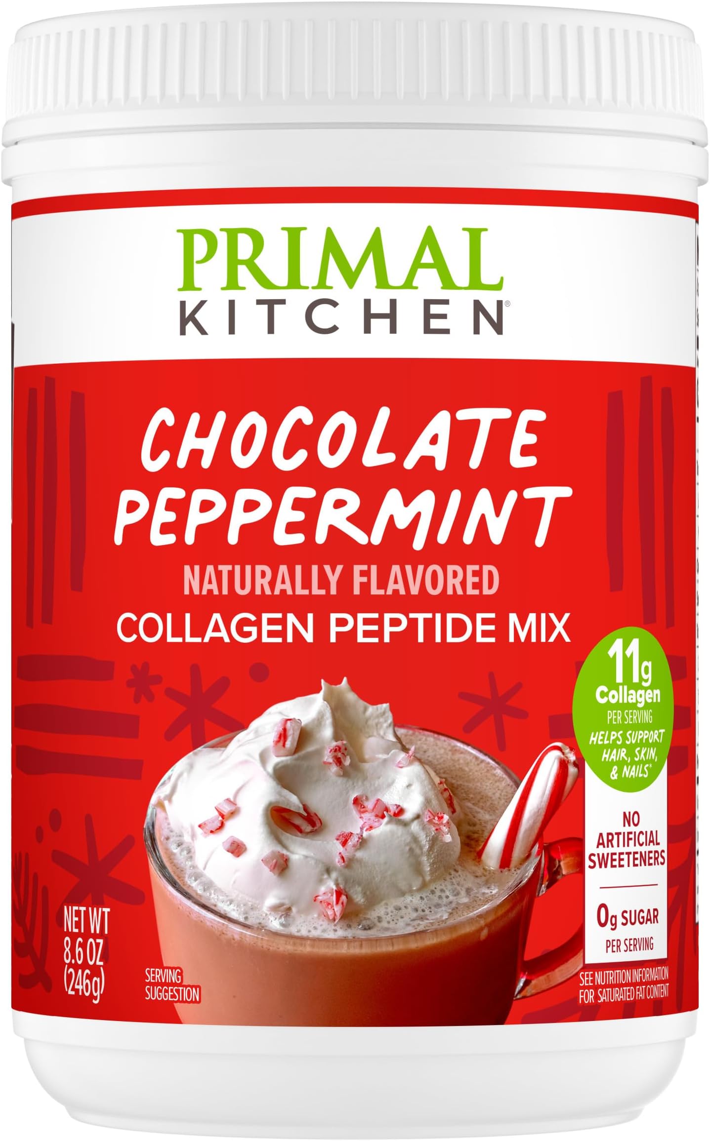 Primal Kitchen Chocolate Peppermint Collagen Peptide Mix, 8.67 oz