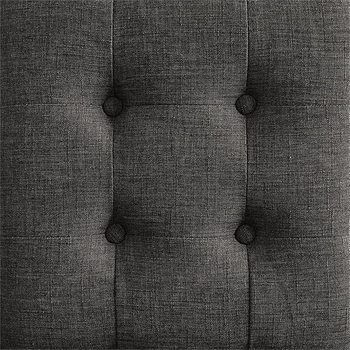 Miniatura 6 de Elle Decor Aria - Taburete otomano tapizado para alimentos con estilo clásico con botones, asiento adicional para el hogar moderno, tamaño compacto