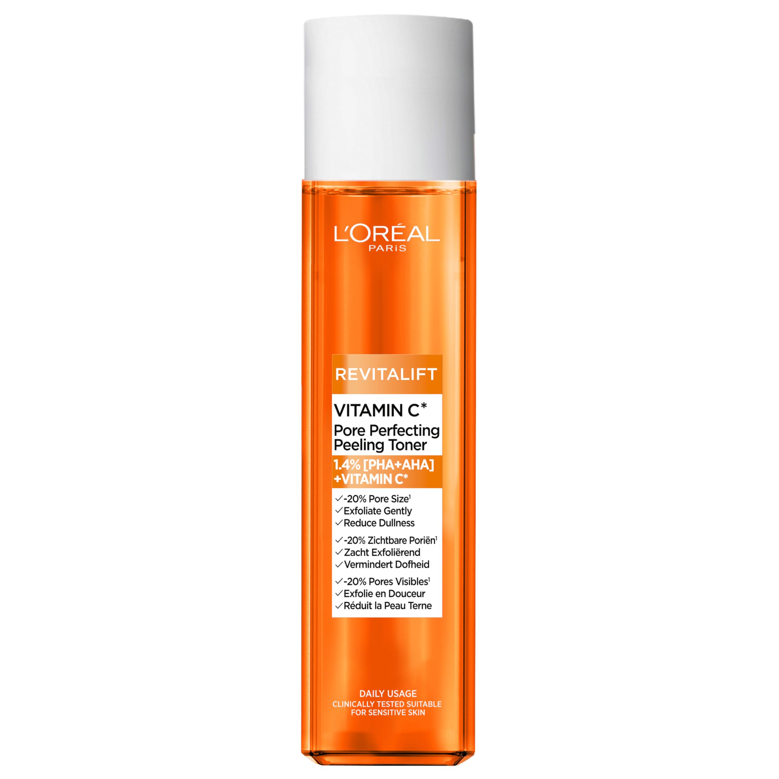 L'Oreal Paris Peeling Toner, Revitalift Clinical, PHA + AHA + VIT C, 180ml