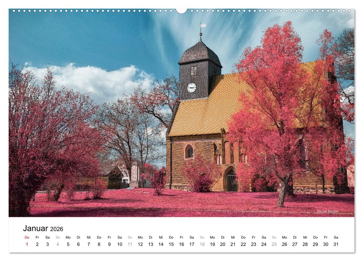Die Lausitz durch den Infrarotfilter (Wandkalender 2026 DIN A2 quer), CALVENDO Monatskalender: Die Lausitzer Landmarken im Stil eines Infrarotfilm (CALVENDO Natur)