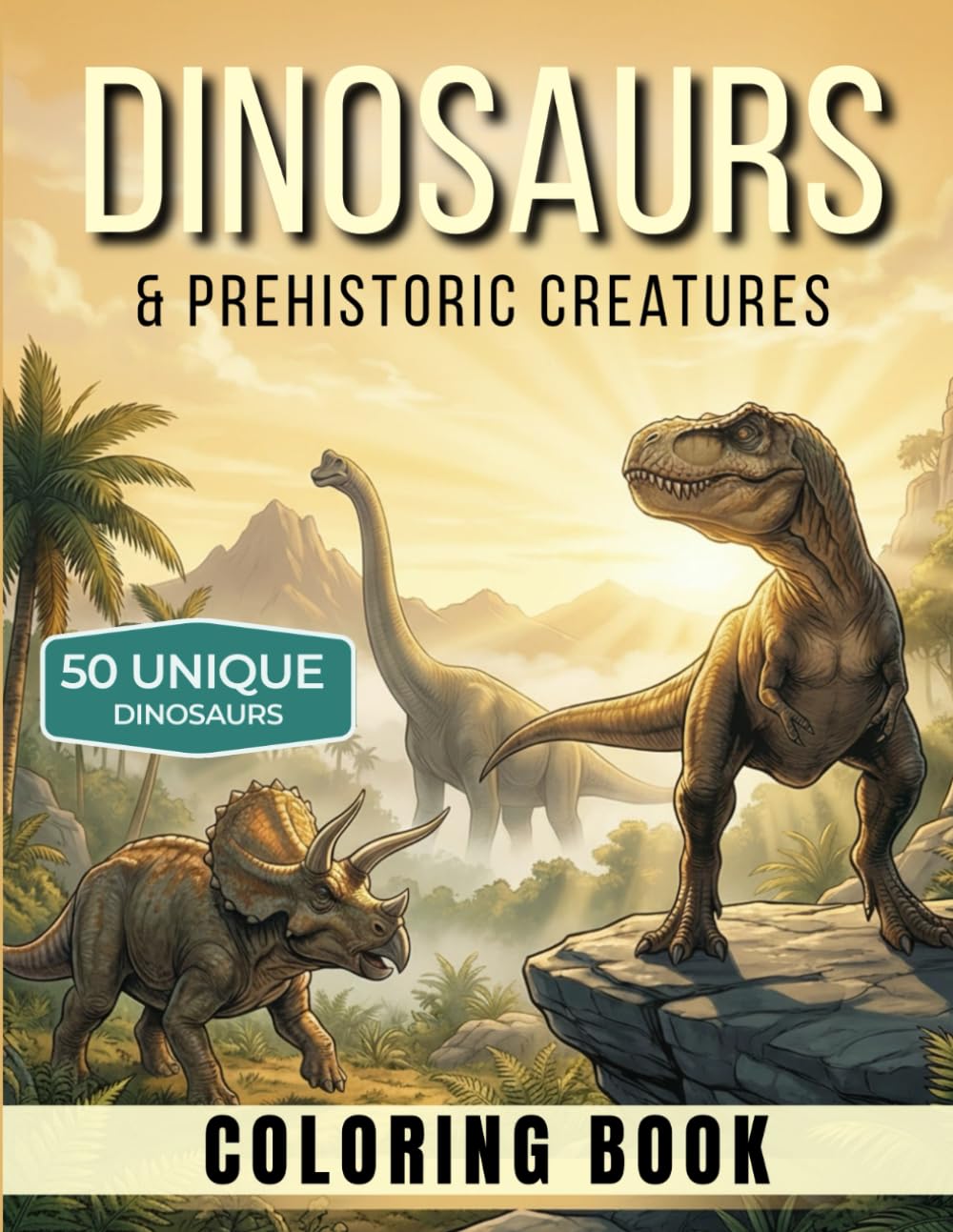 Dinosaurs & Prehistoric Creatures Coloring Book