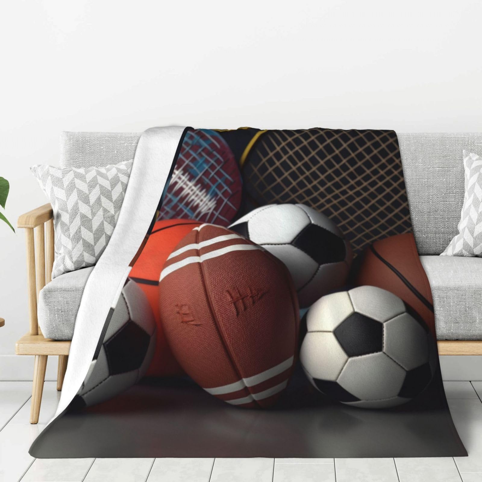 Couverture polaire sport en flanelle, le cadeau doux pour petits et grands