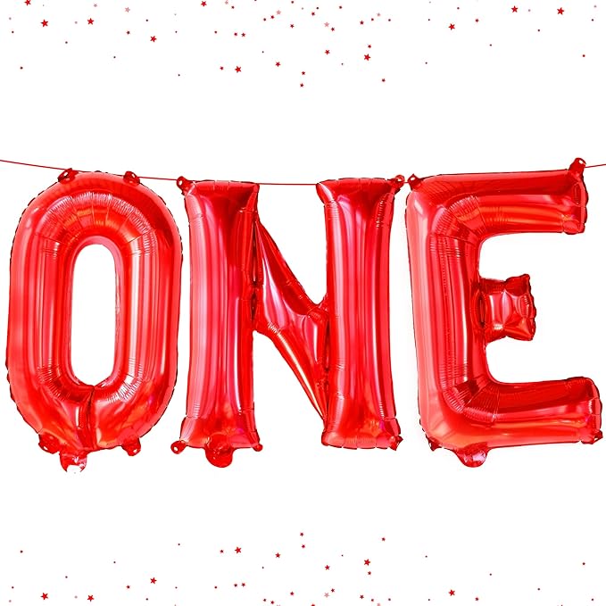 Amazon.com: KatchOn, Red One Balloon for First Birthday - 16 Inch | One