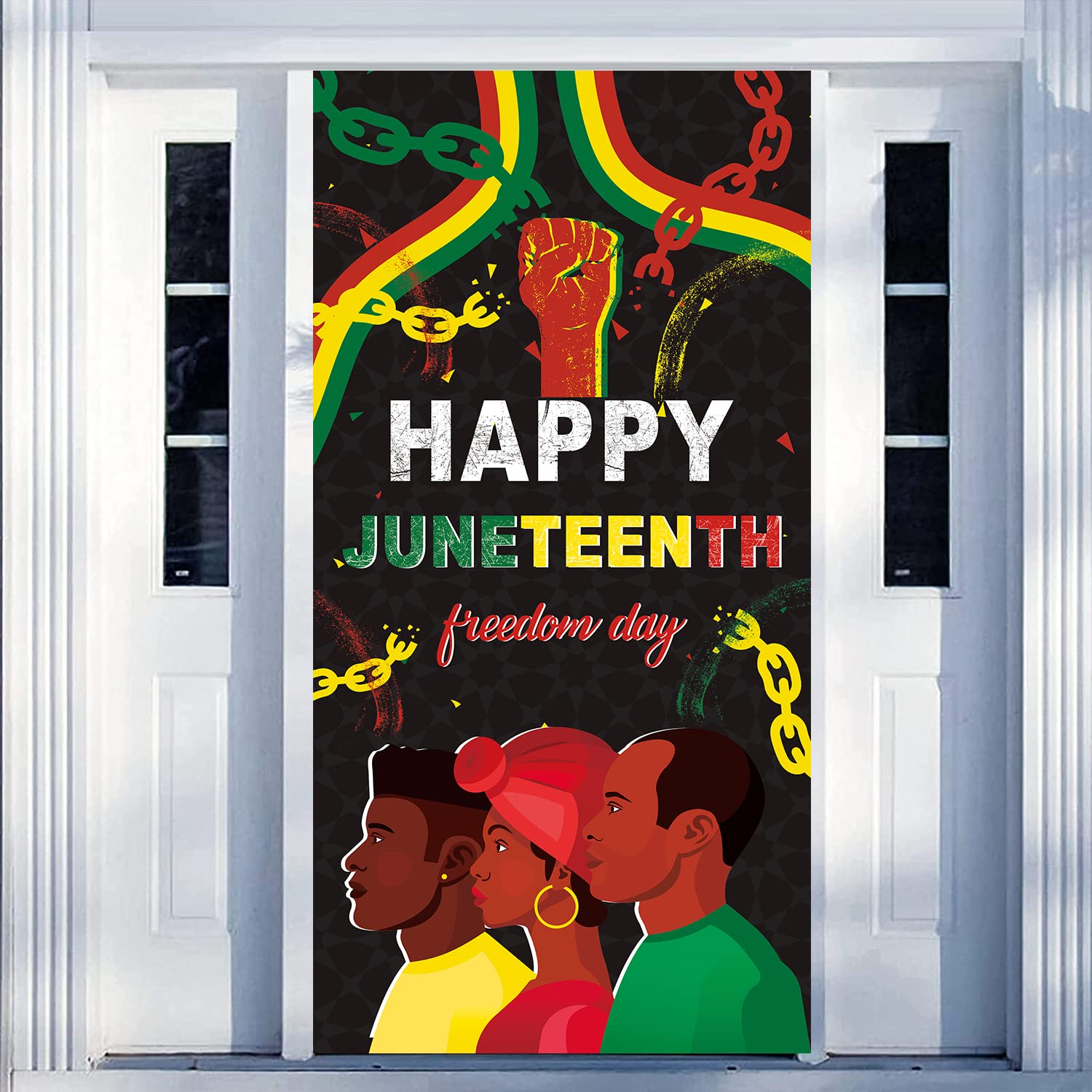 Happy Door Cover African American Decoration