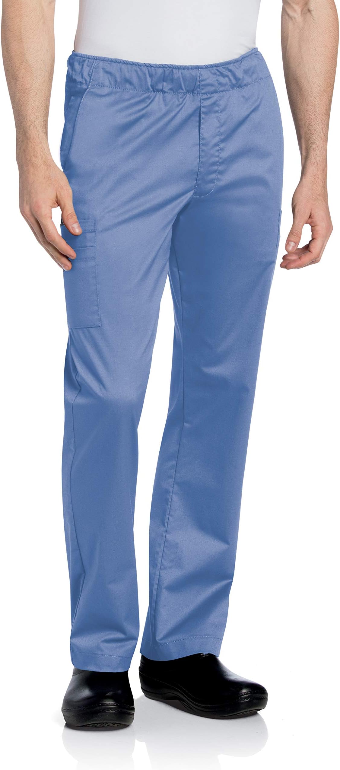 Essentials Tailored Fit Stretch 5-Pocket Cargo Scrub Pants for Men 2012 Black