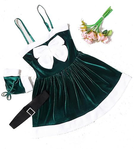 Miniatura 4 de Avidlove Babydoll de terciopelo navideño para mujer, sexy camisola de Santa