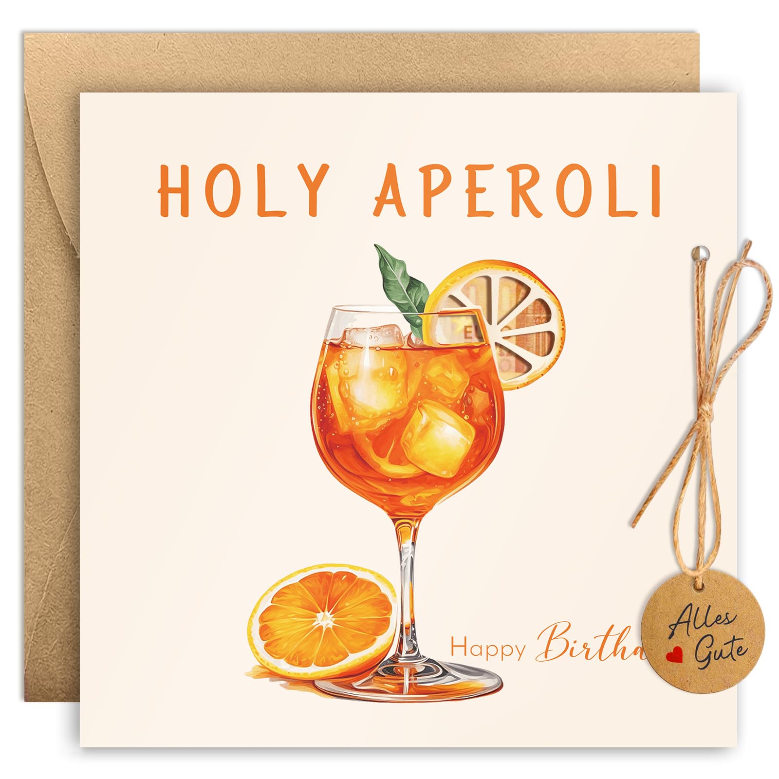 Aperol Geschenkset - 2 Armbänder & 2 Karten Mit Umschlägen
