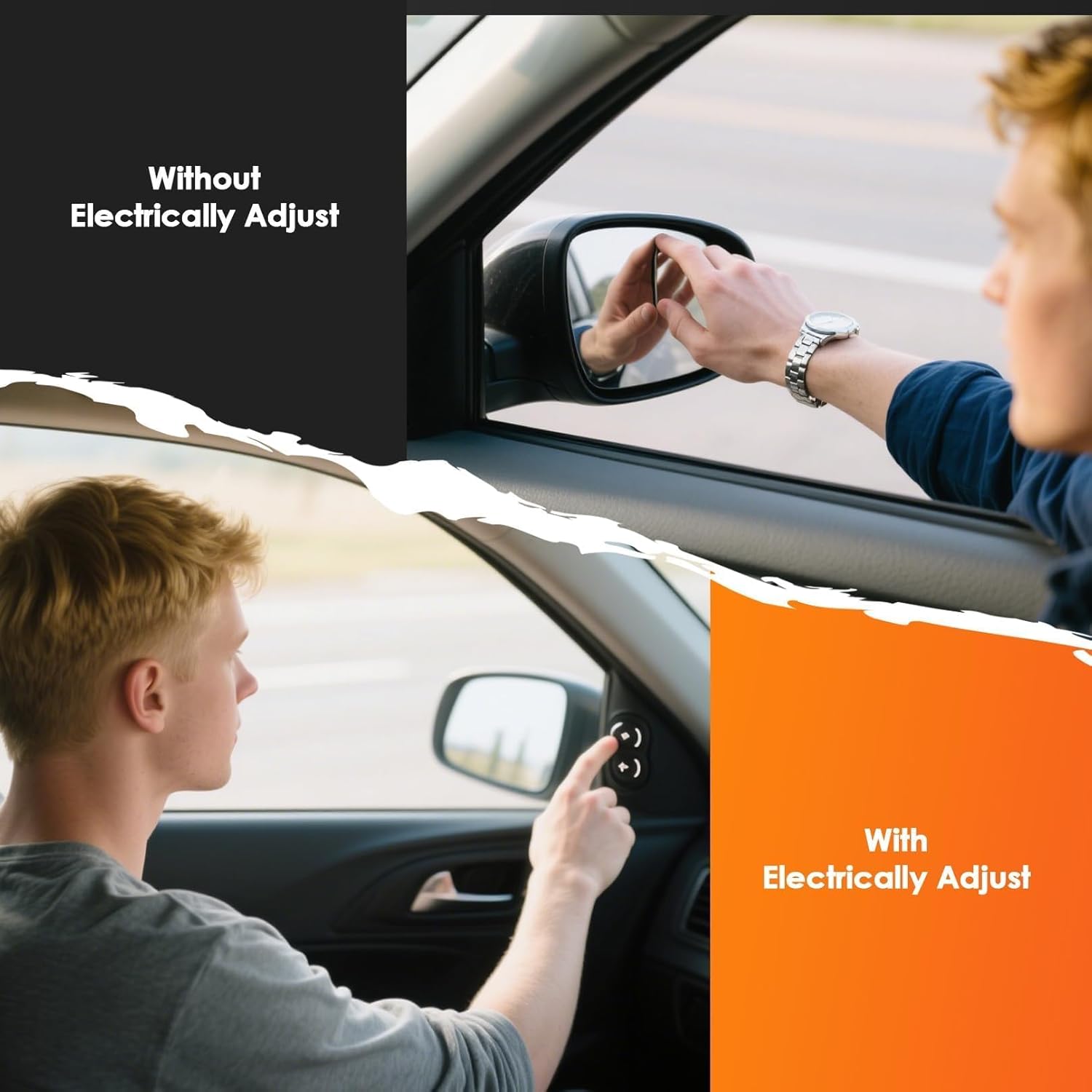 Left Driver Side Mirror Assembly Compatible with CR-V 2012 2014 2015 2016 Non-Heated Power Manual Folding Black 76250T0AA02 HO1320270 (3Pins)