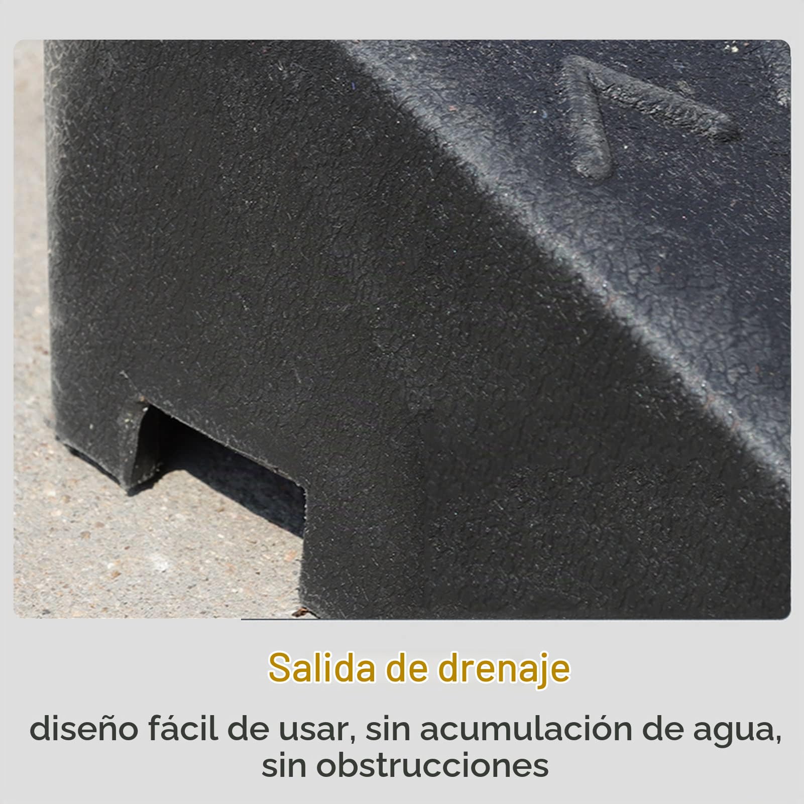 Rampa de Caucho-plástico, Rampas Carga Antideslizantes(100x25x5cm) | Rampas de Bordillos Servicio Pesado para Coches y Caravanas Acceso a Umbral para Motos Sillas de Ruedas Vehículos