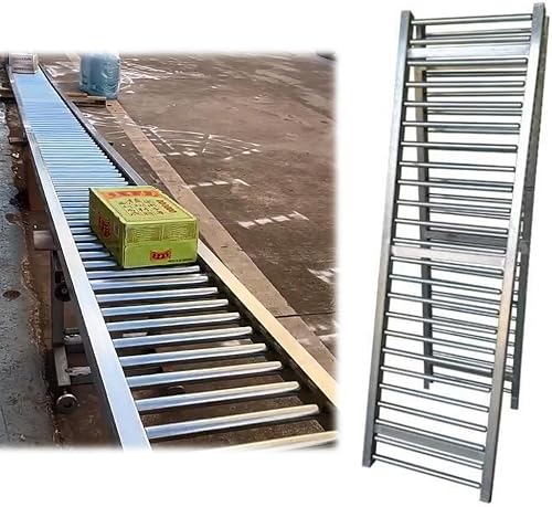 30-60cm Wide Unpowered Roller Conveyor Belt - Foldable Steel Conveyor for Woodworking, DIY Projects & Commercial Use - 30cm/12 Wide, 5m/16.4ft Long, Heavy-Duty Design