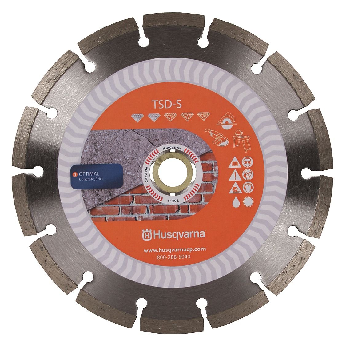 Husqvarna 542761414 tsd-s dri-disc Premium Segmented hard material Diamond Blade, 22,9 cm x .100-inch x 7/20,3 cm
