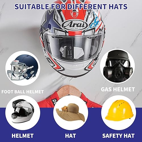 Miniatura 2 de Soportes para casco de motocicleta con guantero, soporte de pared para casco de motocicleta, ganchos para casco, rotación de 180 grados, accesorios
