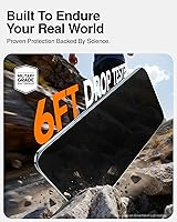 Vista 5 de SMARTDEVIL Paquete de 2 protectores de pantalla de vidrio templado para iPhone Air, protección antirroturas de grado militar, dureza 9H, película