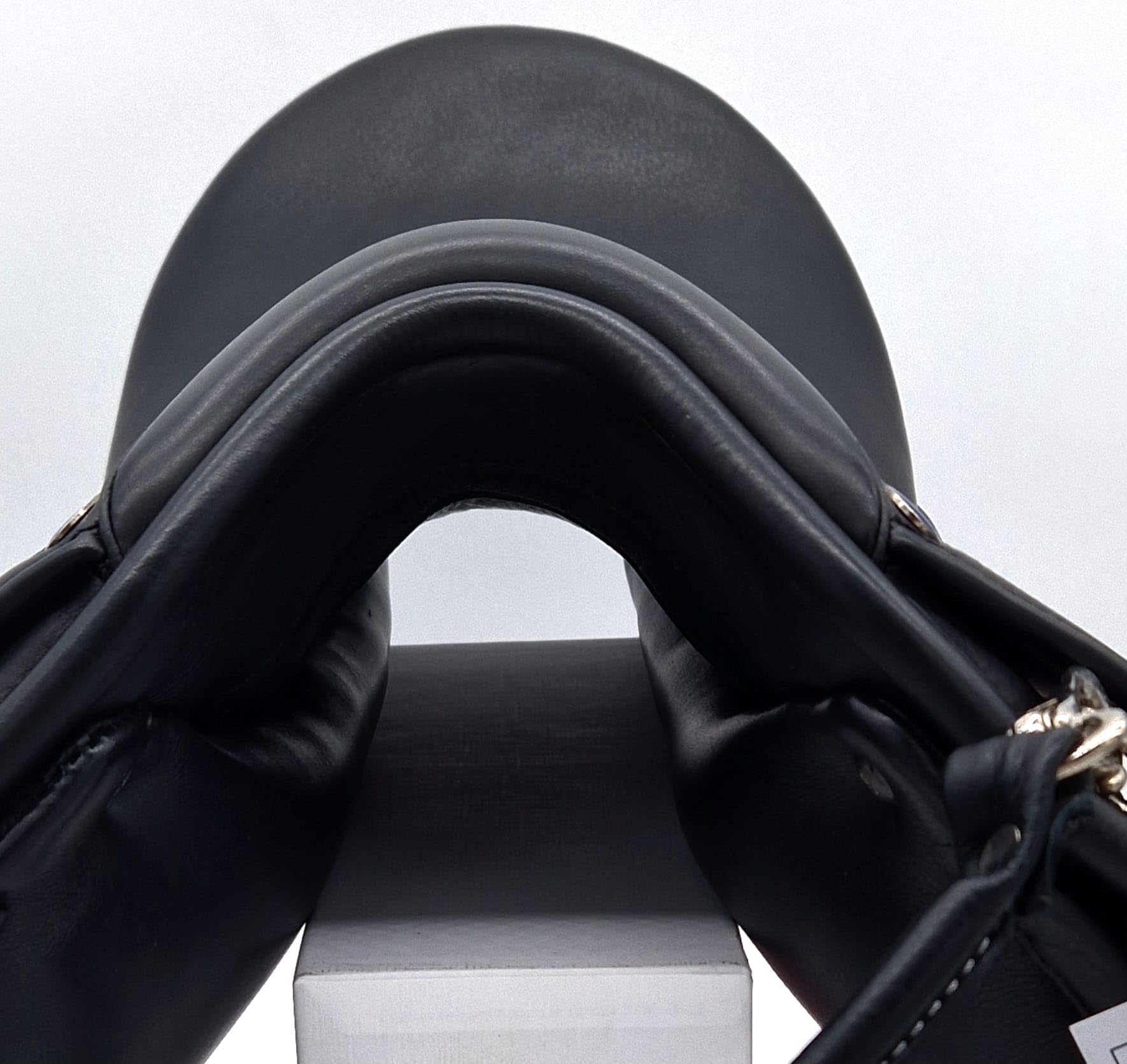 Pony Shetty Welsh Ledersattel WEICH ! Sattel Leder Mono Modell Beauty 14 15 Zoll Schwarz Glitzer ! Kammer anpassbar + Kopfeisen Set anbei Tysons (14 Zoll)
