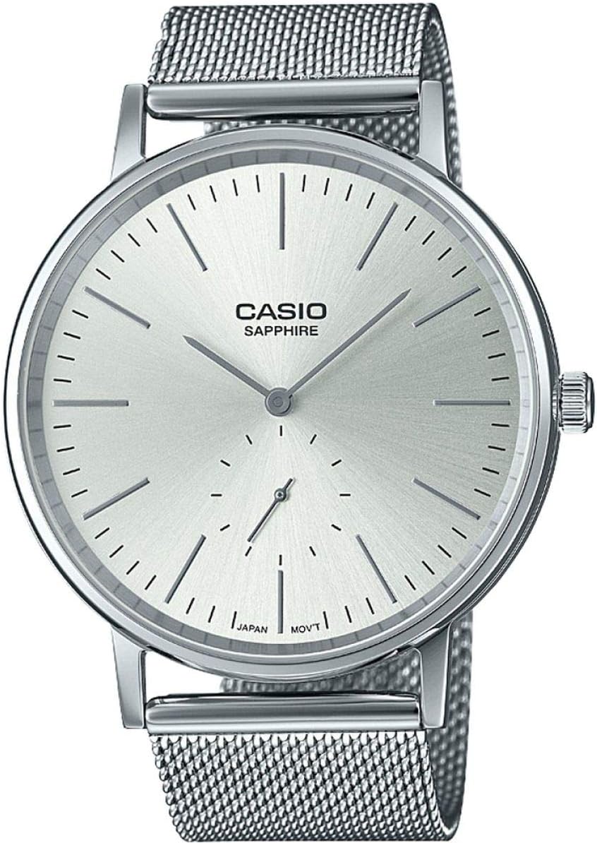 Casio Womens Quartz Watch, Analogue Classic Display and Stainless Steel Strap LTP-E148M-7AEF