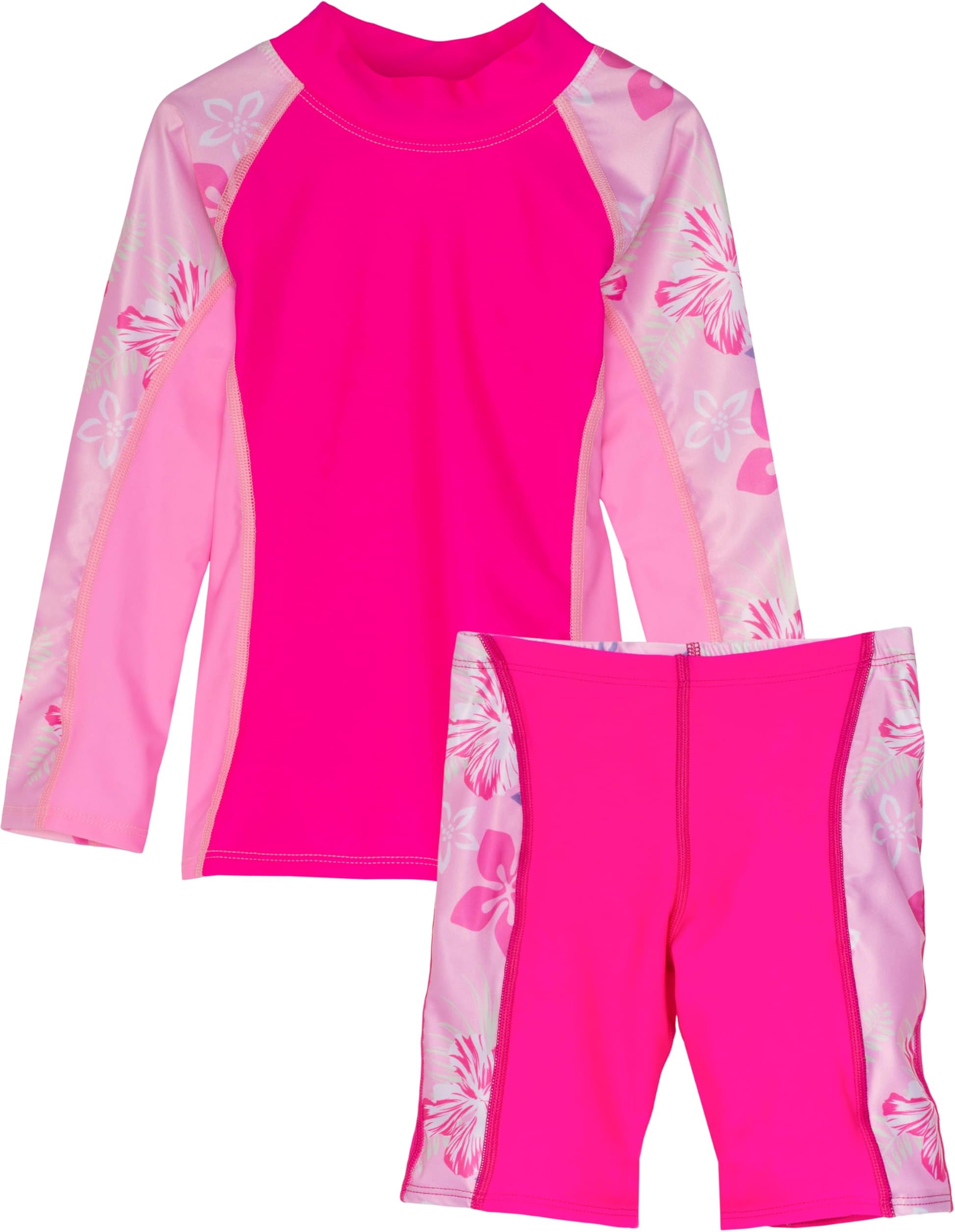 Tuga Girls Two-Piece Long Sleeve Bathing Suit Set 2-14 Years, UPF 50+ Protection