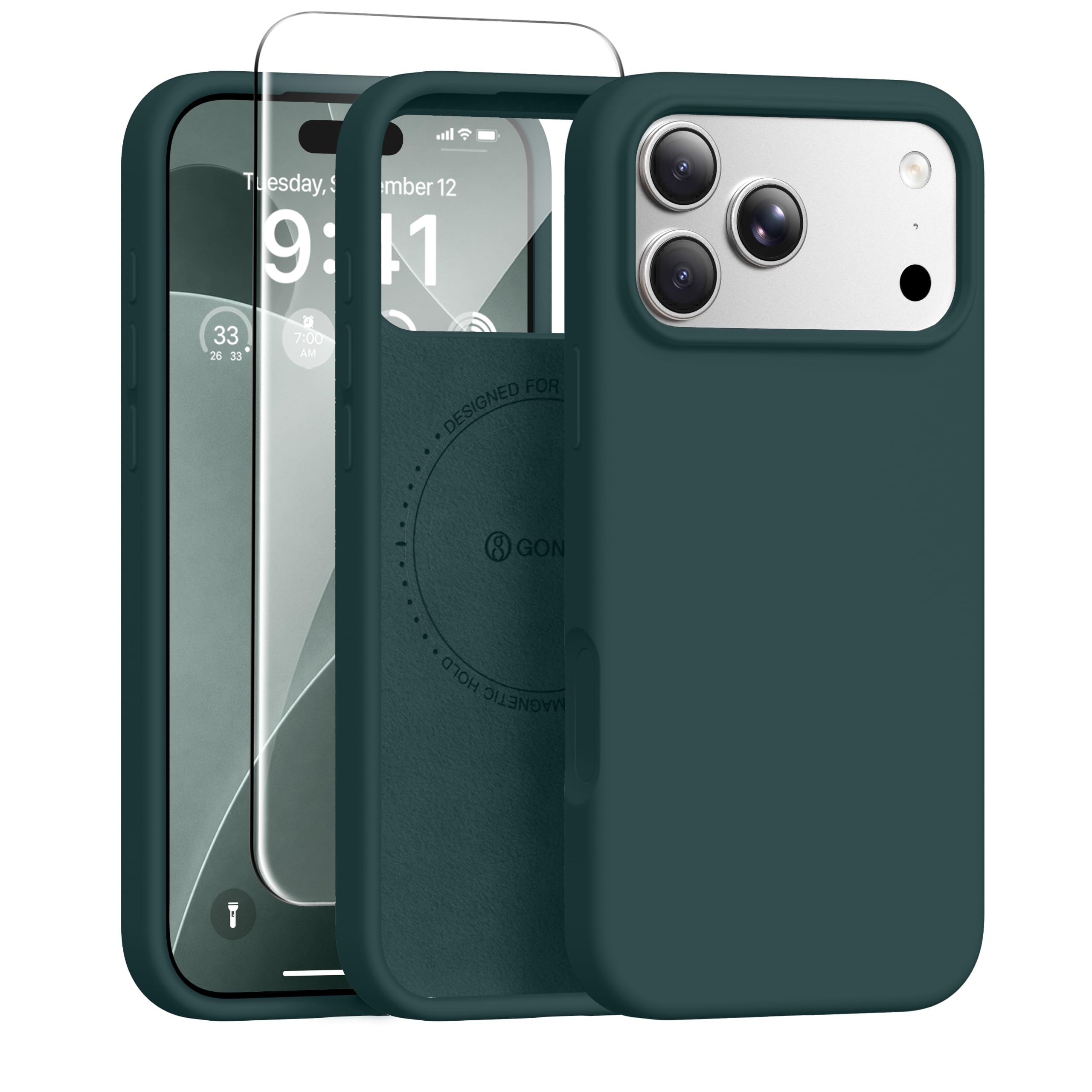 GONEZ for iPhone 18 Pro Case/iPhone 17 Pro Case, Olive Green