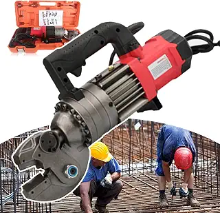 Electric Hydraulic Rebar Cutter, Handheld Cut-Off Machine for 4-16mm Steel Bar and Rebar, Fast 2-2.5s Cutting Speed, Portable Tool for Contractors and DIY Projects (B)