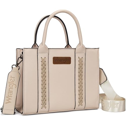 Wrangler Medium Tote Bag for Women Designer Satchel Handbags Top-handle Purses with Strap