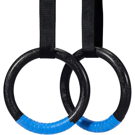 Z ZELUS Gymnastic Rings - Adjustable Straps, Black