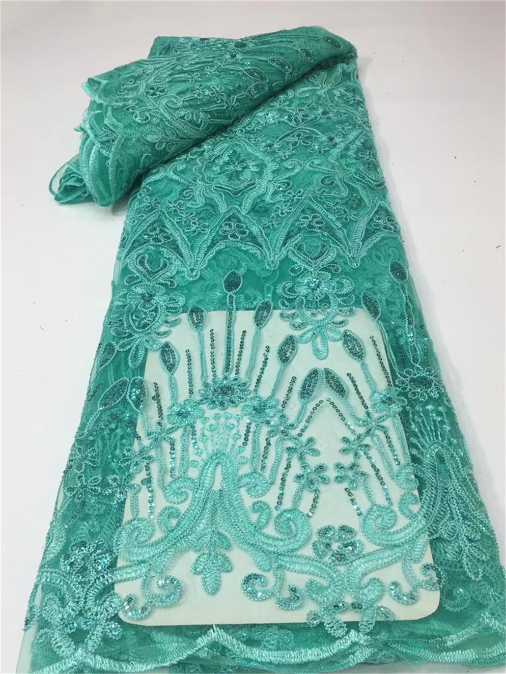 5 Yards Africain Brodé Tulle Maille Tissu Français Net Dentelle Matériel Tissu Africain Dentelle Tissu Pour Robe