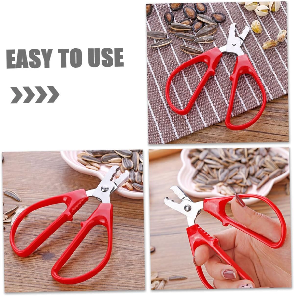 2pcs Melon Pliers Chestnut Cutter Nut Cracking Tool Peanut Opening Tools Metal Nutcracker Daily Nut Opener See Ds Opener Scissors Cutting Machine Plastic Watermelon Daily Nuts
