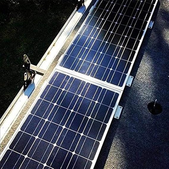 Renogy Solar Panel Z Brackets Holder 2 Sets, for Mounting Solar Panel Roof Mount Z Bracket with Nuts and Screws for Motorhome, Boat, Roof, Wall and Other Off-Gird Roof Installation, 8 Pieces