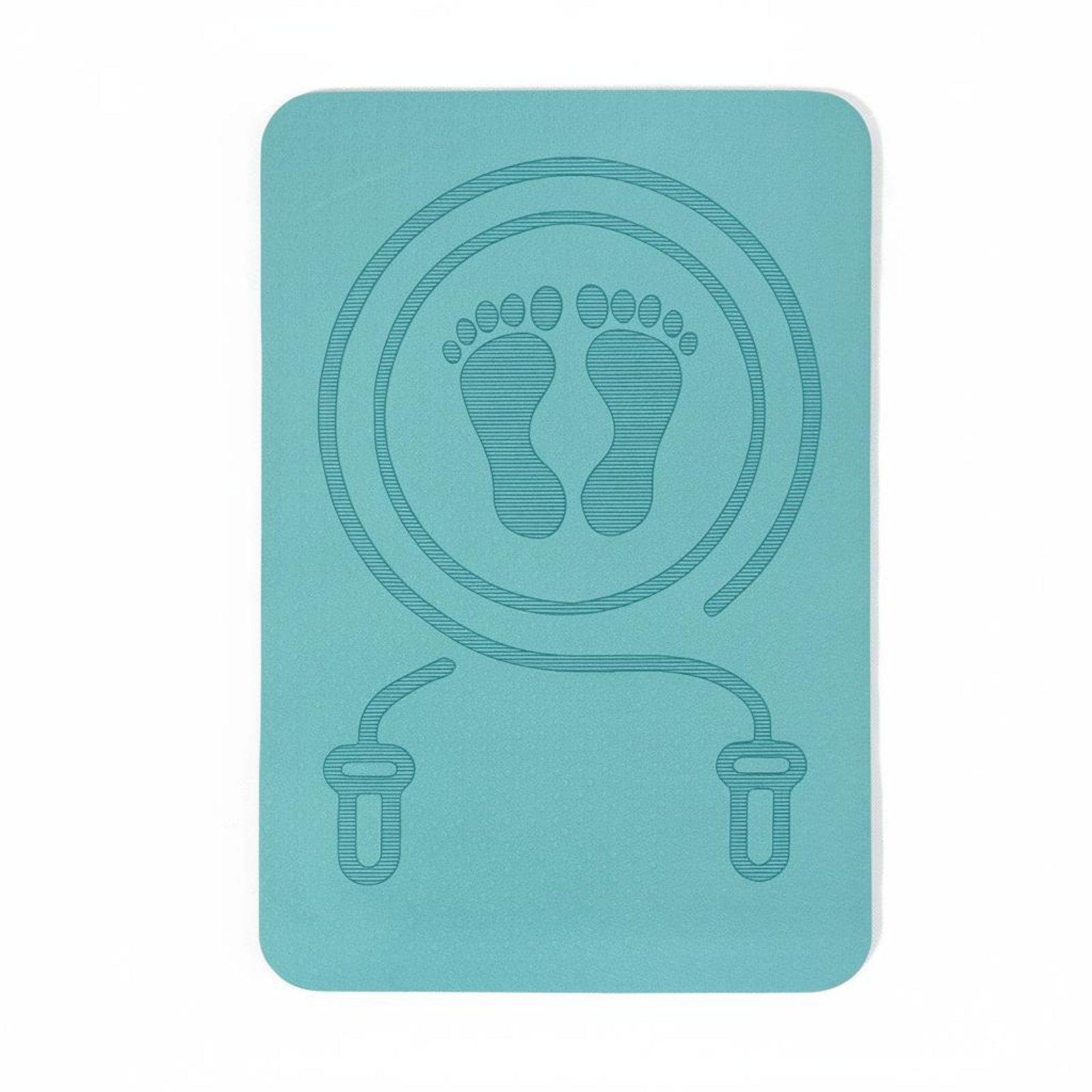Jump Rope Mat Thickened Skipping Mat Multi-Functional Soundproof Exercise Pad for Indoor, Home, Apartment Blue 6MM-image-11