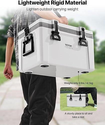 Miniatura 4 de VEVOR Portable Cooler,Hard Cooler with Ice Retention, Heavy-Duty Handles and Strap, Lightweight Rigid Material Insulated Portable Cooler, Suitable