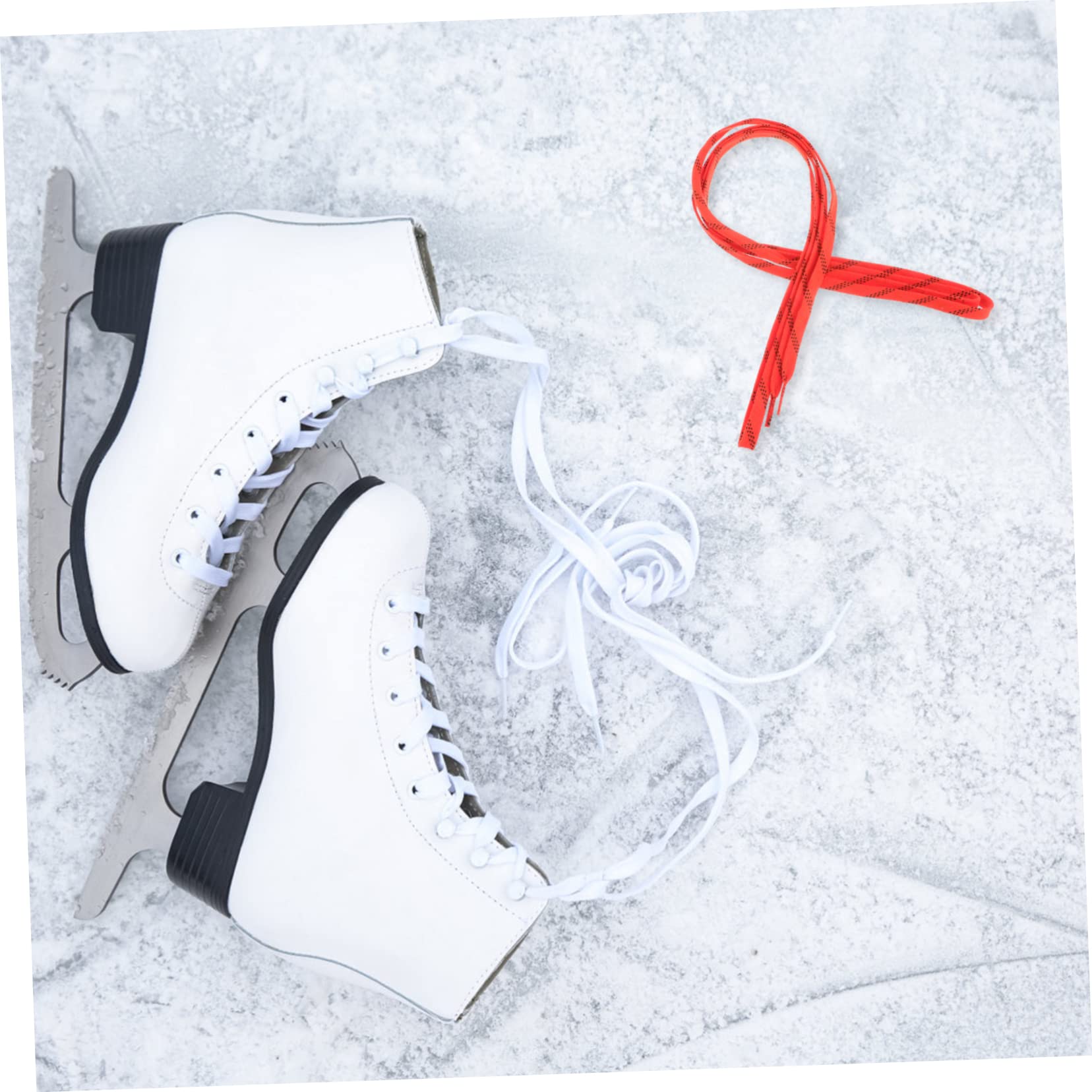 VANZACK Lacets Orange pour Patins De Hockey Lacets Cirés Antigel Attaches De Chaussures pour Hockey Et Ski