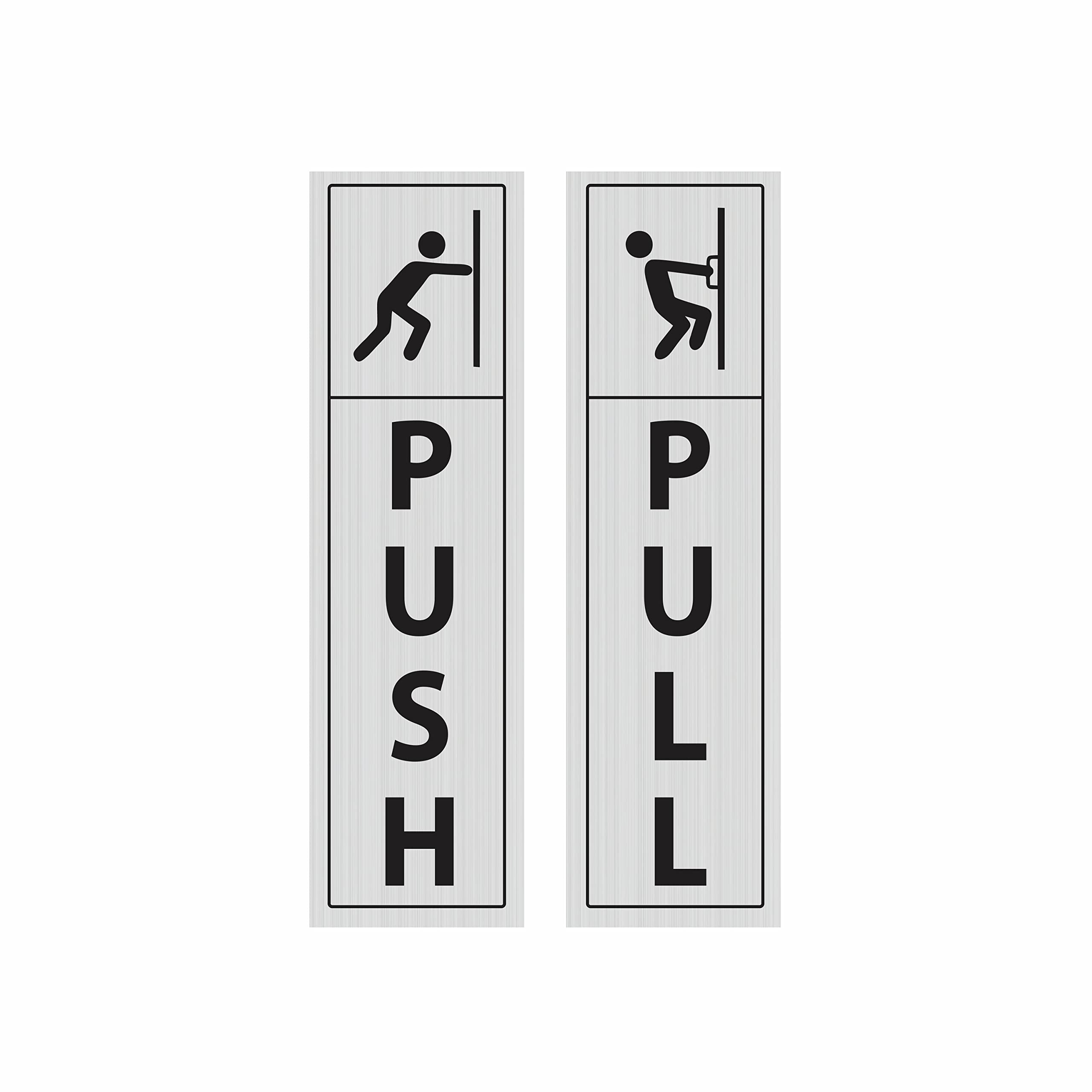 Anne Print Solutions® Push & Pull Steel Self Adhesive Metal Safety Sign Stainless Signage Pack Of 1 Push 1 Pull For Gate Door Glass Size 1.5 Inch* X 6 Inch* (B09W317GXY) Amazon Price History, Amazon Price Tracker