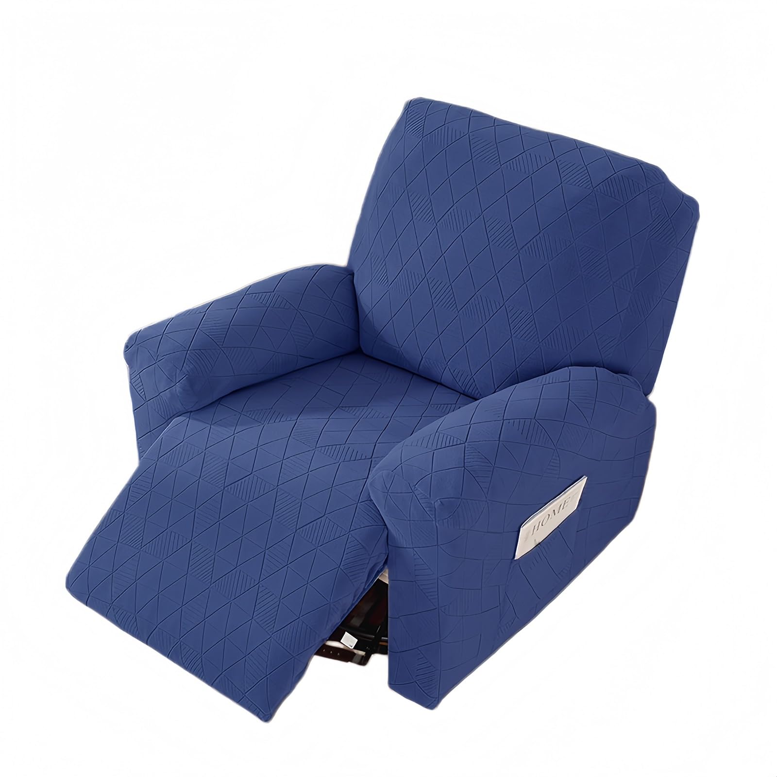 WoeiCuod 1 2 3 Seater Sofa Cover,slipcovers Polyester Stretch Sofa Covers Argyle Slipcovers Stain Resistant Scratch Resistant Easy Clean Recliner Armchair Covers For Living Room(Blue,Single)