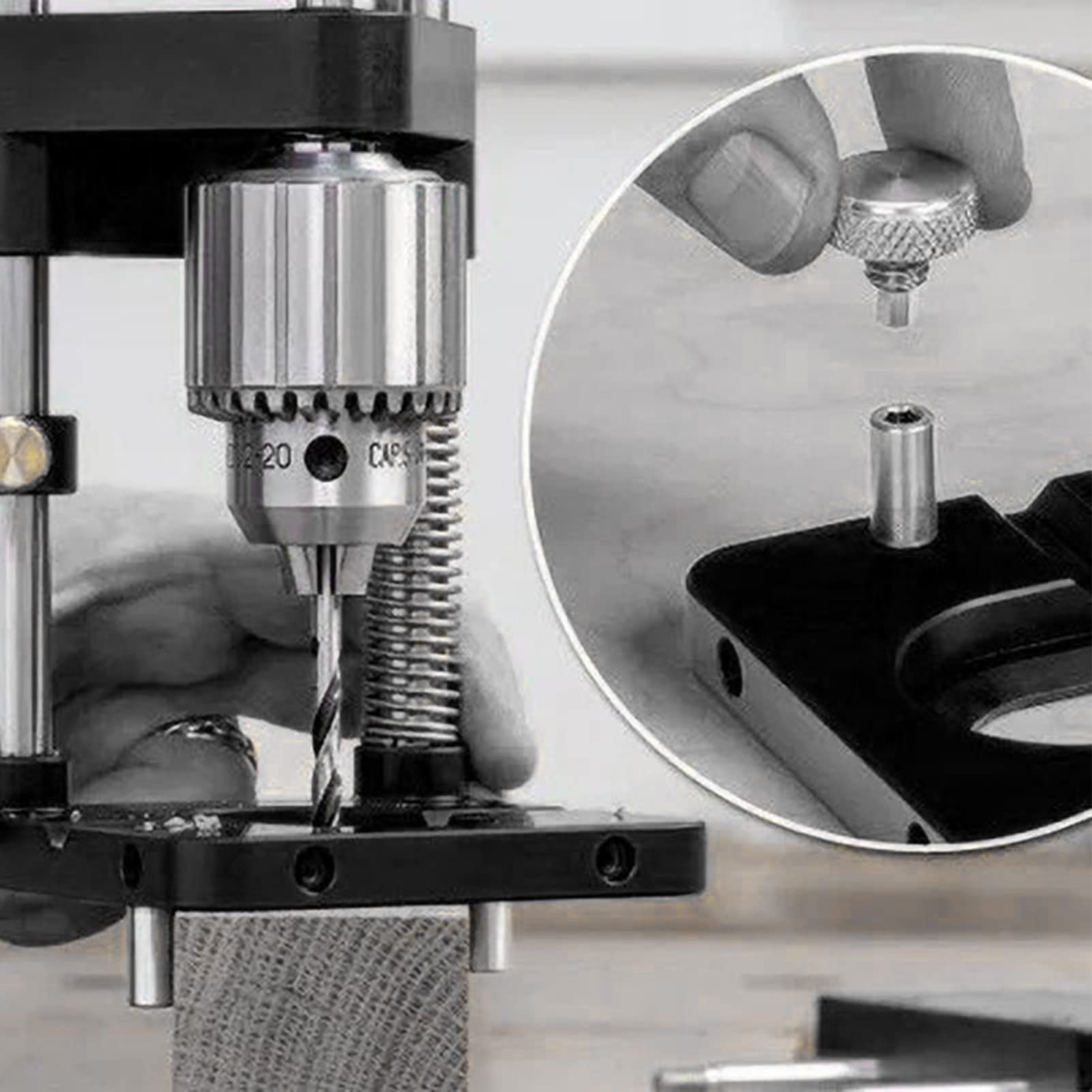 Guía De Anclaje De Perforación De Plantilla De Hardware De Gabinete De Localizador De Punzon Ajustable De Aluminio