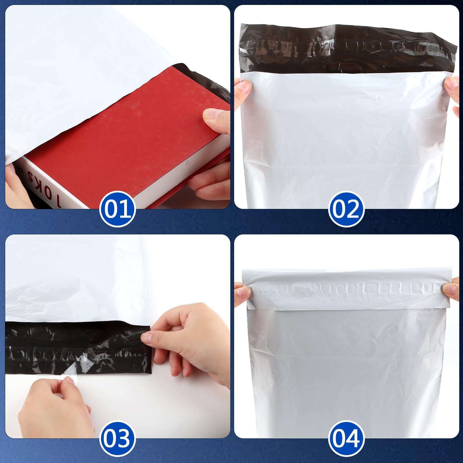 50-teiliges Versandtüten-Set In 4 Größen – Blickdicht, Selbstklebend, Wasserfest & Reißfest, Perfekt Für Kleidung, Textilien & Mehr