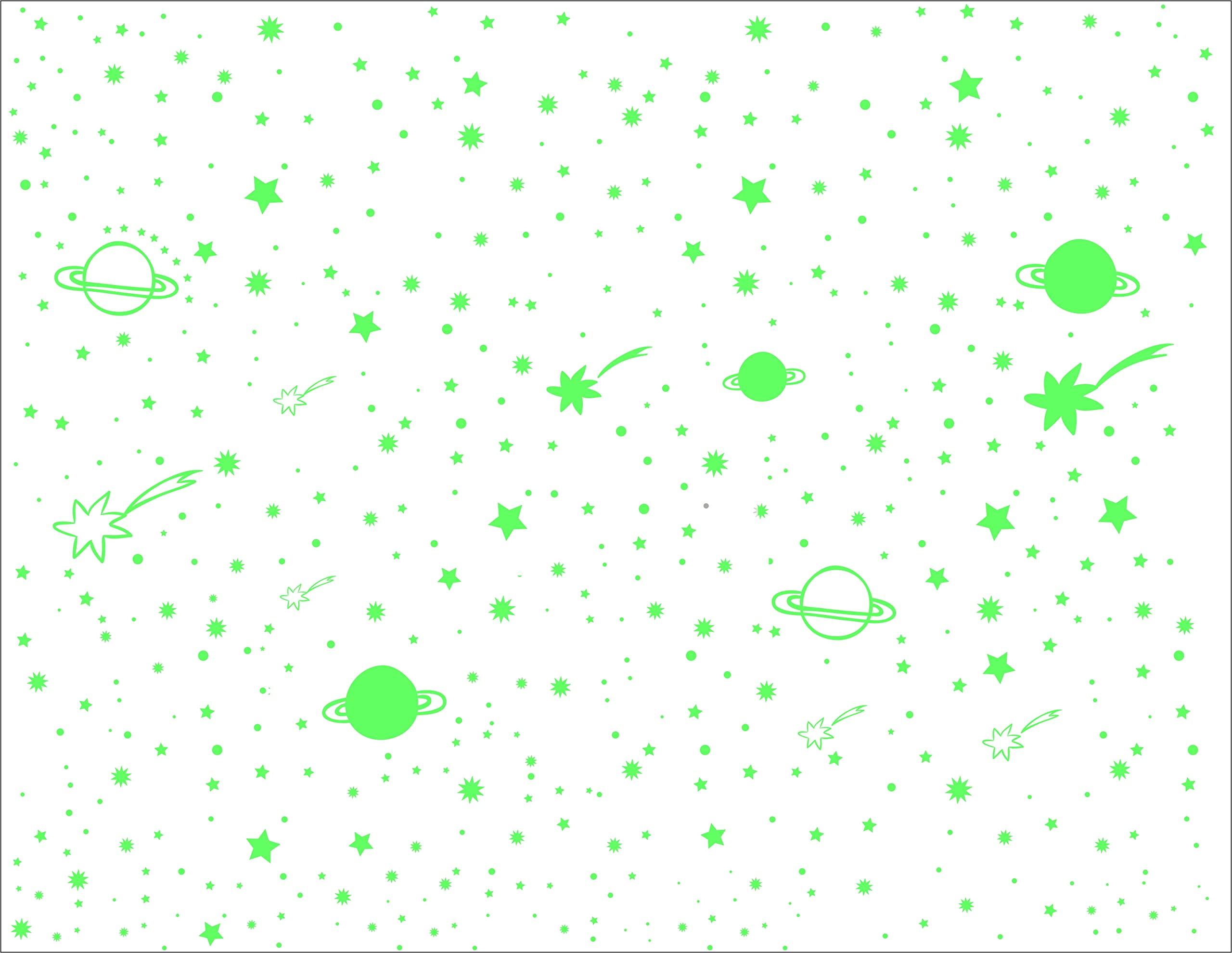 Dreamkraft Glow in The Dark Radium Vinyl Galaxy of Stars and Moons Sticker Set - 335 Total Stickers 4