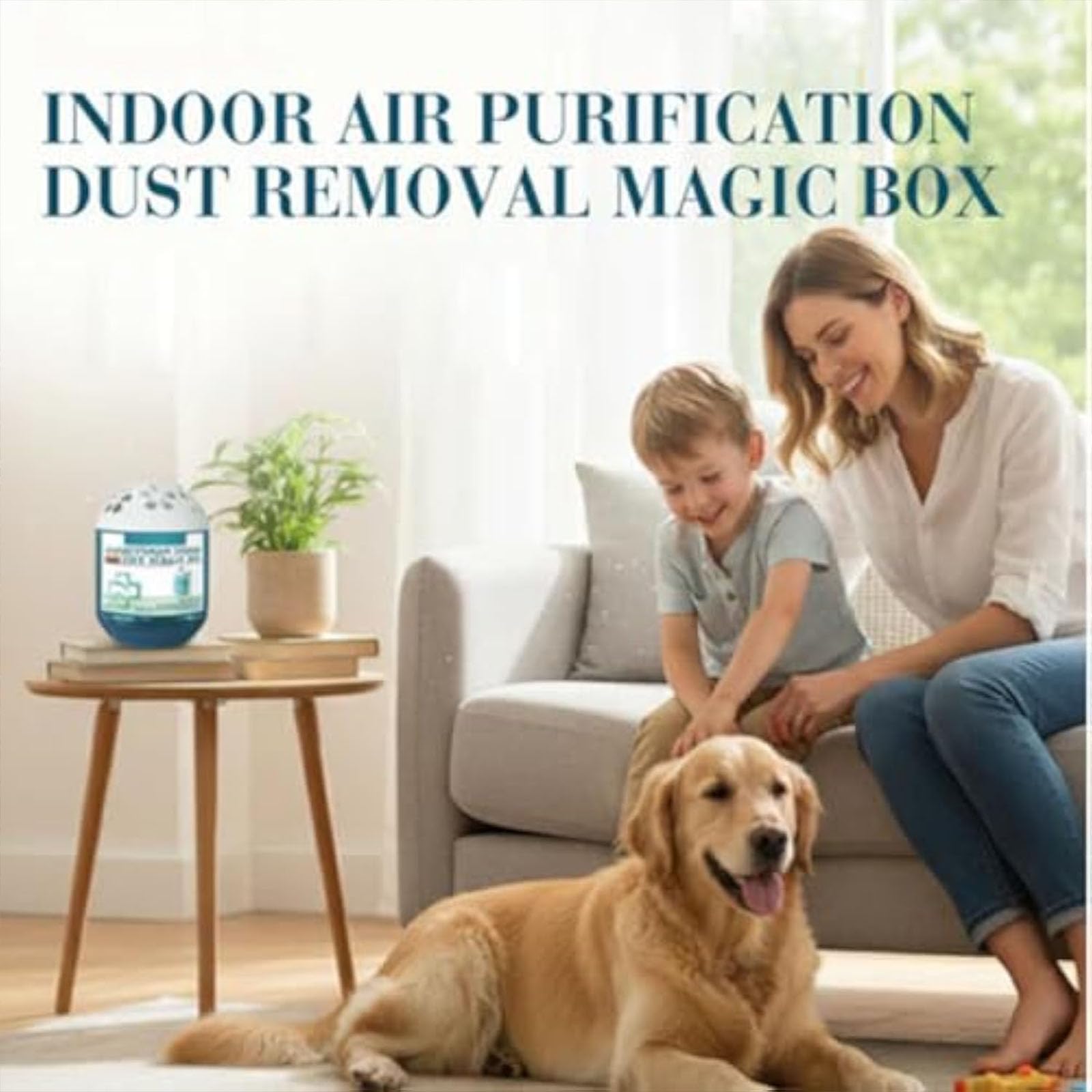 Boîte magique de dépoussiérage de purification d'air, nettoyeur de boîte magique d'air multifonctionnel, purificateur d'air de collecte automatique de poussière Boîtes Magiques,désodorisants (2pcs)