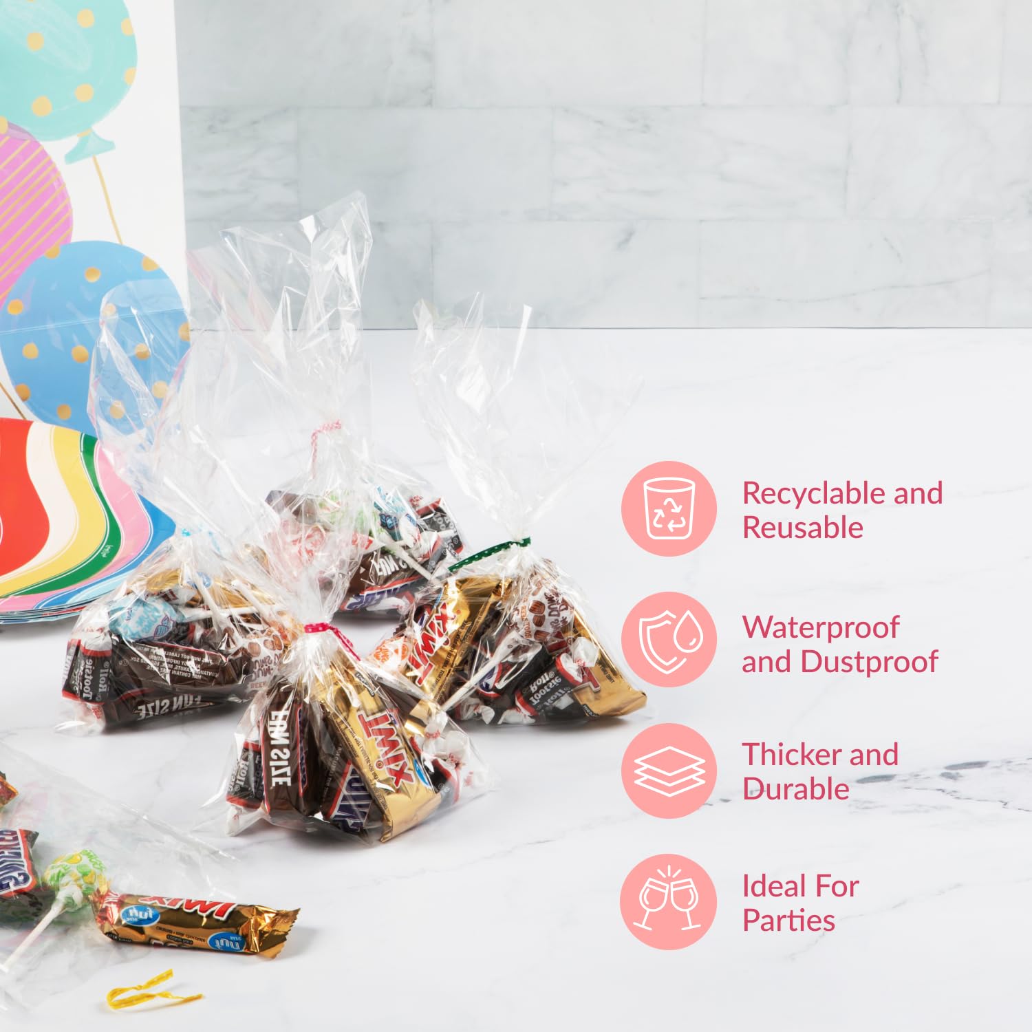 Snapklik.com : Prestee 200 Pack Clear Cellophane Bags - 4x9