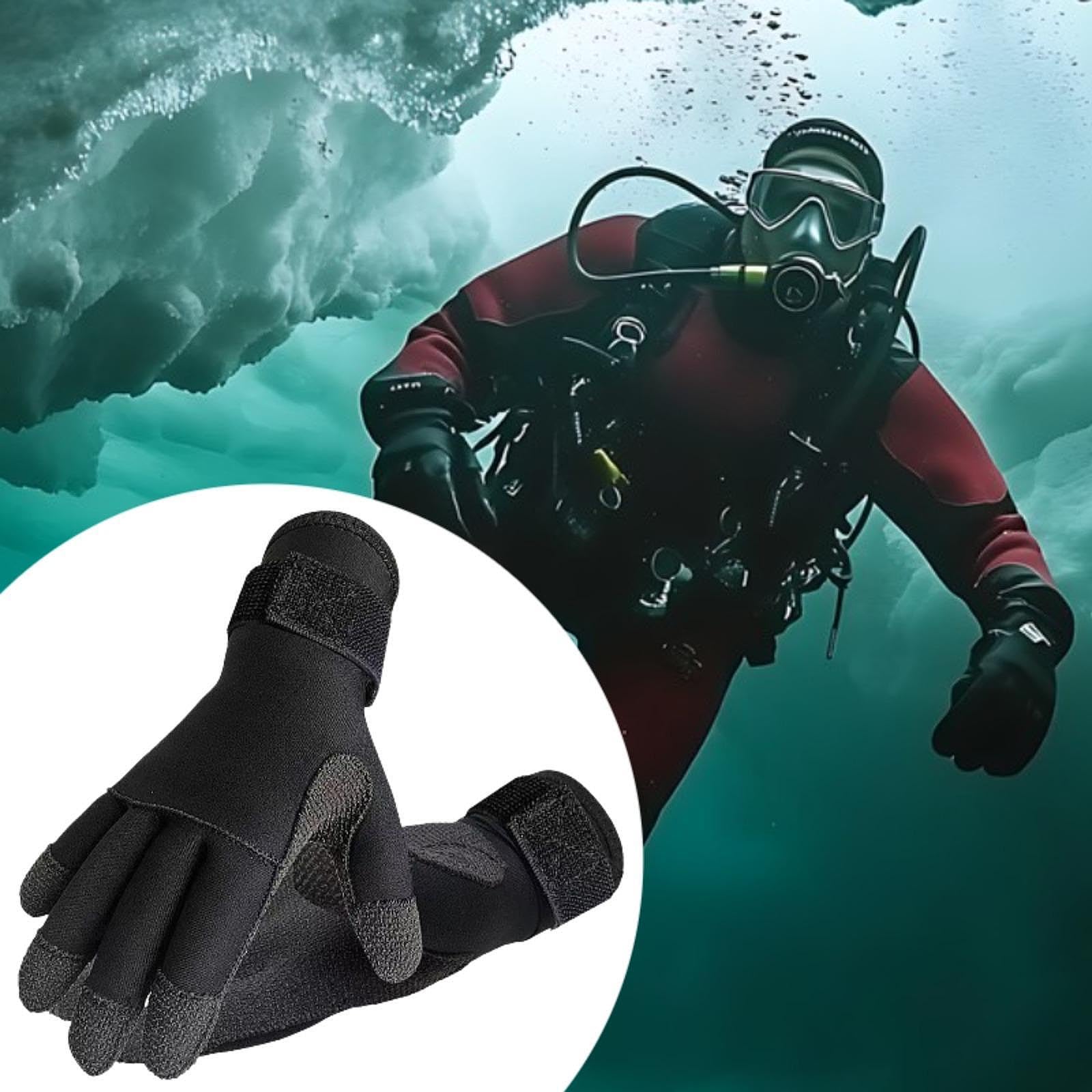 Guantes de Buceo, Guantes de Natación, Equipo Antideslizante, Resistente Al Desgaste, Protección de Manos, Accesorios para Deportes Acuáticos, Cinco D